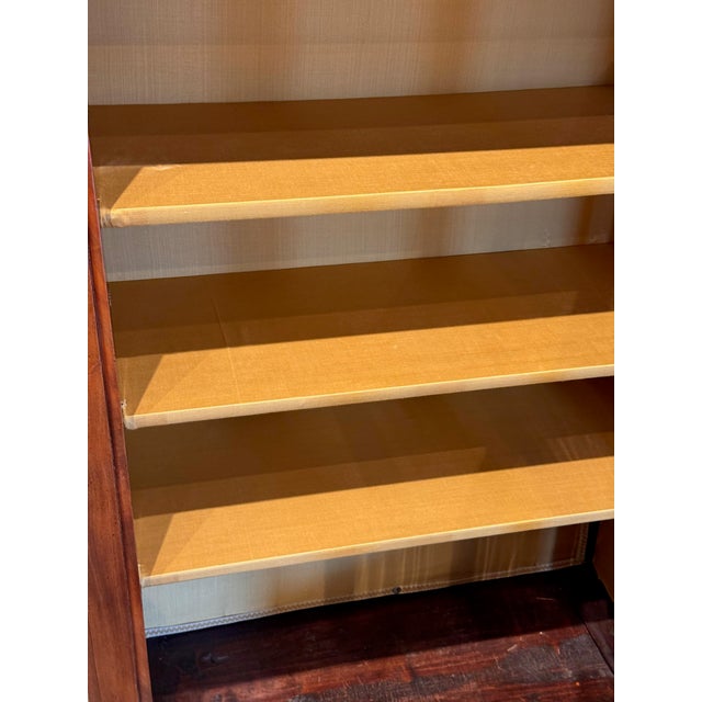 Wood 19th Century French Empire Mahogany Bibliothèque With Marble Top For Sale - Image 7 of 12