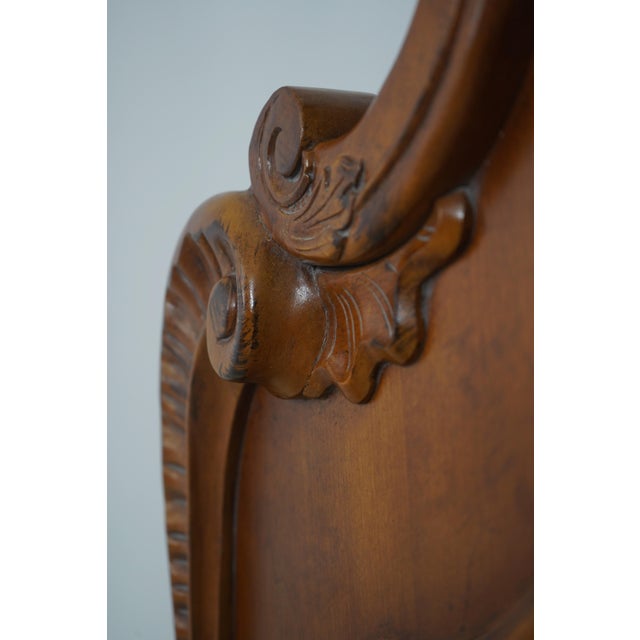 Century Country French Queen Size Cherry Bed For Sale - Image 14 of 18