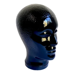 Mid 20th Century Modernist Black Glass Head Sculpture Atelier Fornasetti Attributed