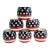 Vintage Americana Painted Wood Flag Motif Napkin Rings - Set of 6. For Sale