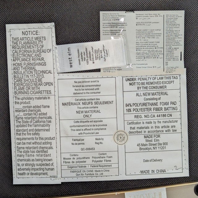 Blue West Elm Finley Low Back Dining Chair For Sale - Image 8 of 8