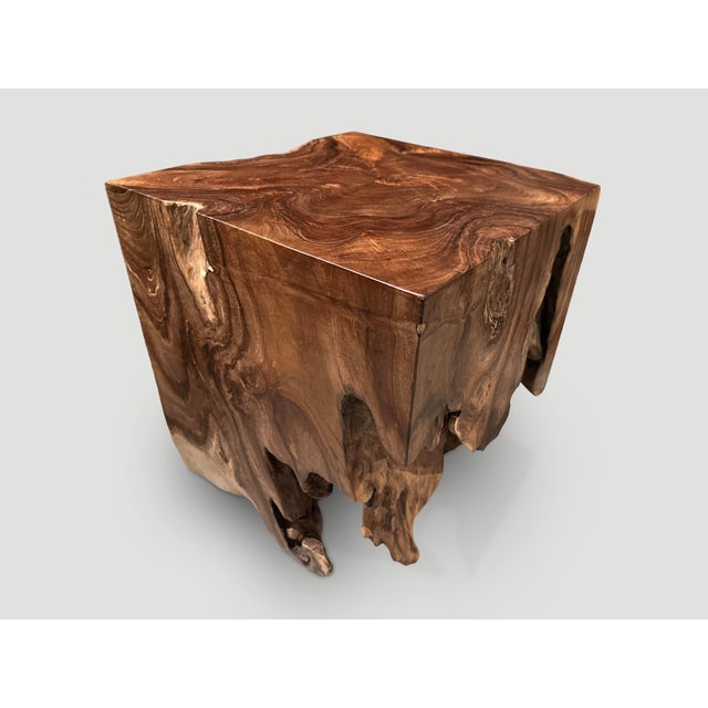 Andrianna Shamaris Sculptural Teak Wood Side Table For Sale In New York - Image 6 of 6