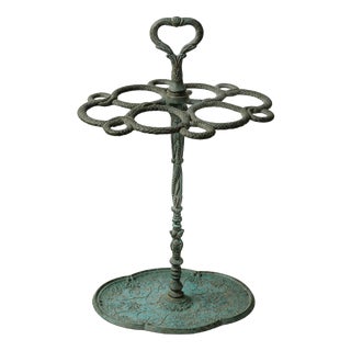 Vintage Brass Umbrella Stand, 1930s For Sale
