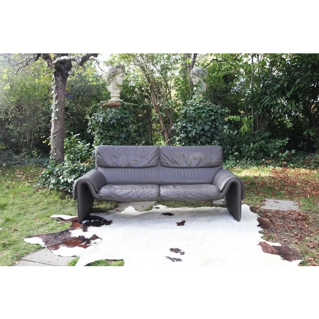 DS 2011 Loveseat in Grey Leather from de Sede For Sale - Image 6 of 13