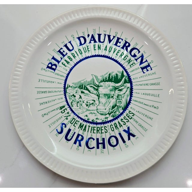 Mid 20th Century Vintage French Faïence De St. Amand “Fromages De France” Cheese Plates, Set of 6 For Sale - Image 5 of 17
