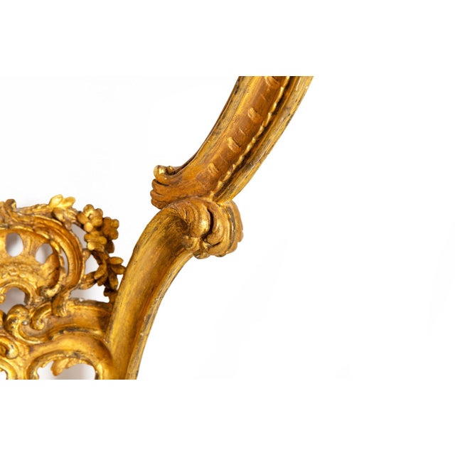 18th Century French Louis XV Period Giltwood Marble Console Pier Table For Sale - Image 11 of 12