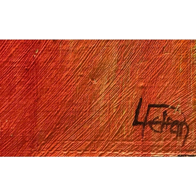 L. P. Dean, Geometric Composition, Oil Paint on Paper and Canvas For Sale - Image 3 of 8