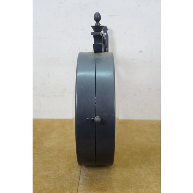 Late 20th Century Grand Central Station Double Sided Roman Numeral Railway Clock 15" For Sale - Image 5 of 14