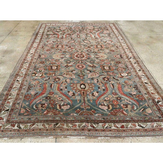 Early 20th Century Galerie Shabab Collection Early 20th Century Handmade Persian Bidjar Small Room Size Carpet For Sale - Image 5 of 10