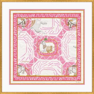 Equitation in Pink Framed Art Print by Dana Gibson For Sale