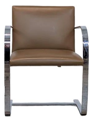 Knoll Brno Modern Leather Chair by Mies Van Der Rohe