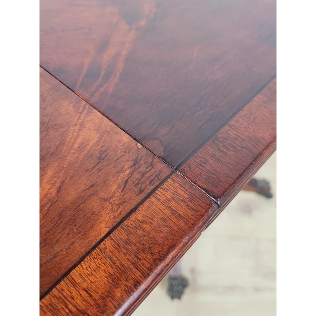 Drop Leaf Side Table in Mahogany, 1950s For Sale - Image 17 of 18