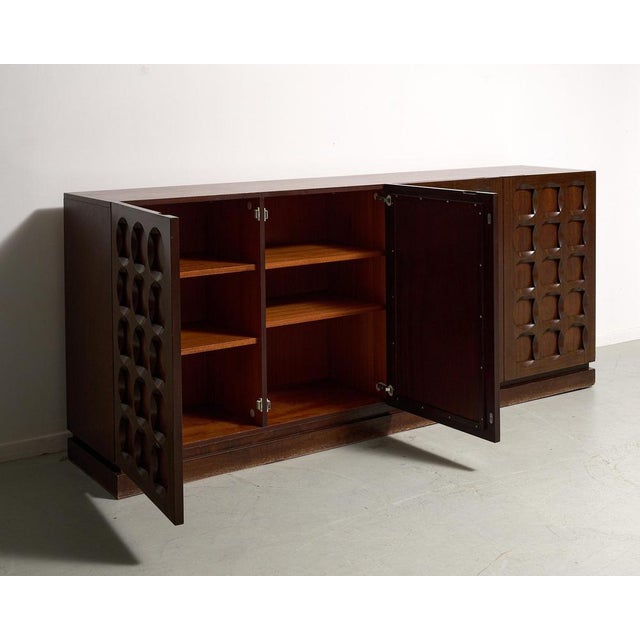 Wood Brutalist Sideboard from De Coene, 1960s For Sale - Image 7 of 10