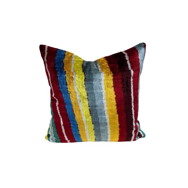 Large Silk Cushion Cover with Striped Design, 2000s For Sale - Image 11 of 11