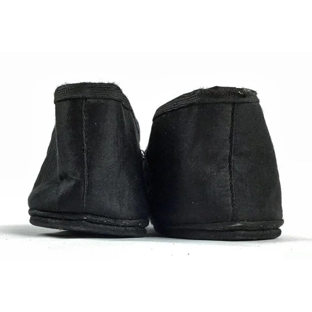 Textile Antique Silk Chinese Bounding Shoes For Sale - Image 7 of 12