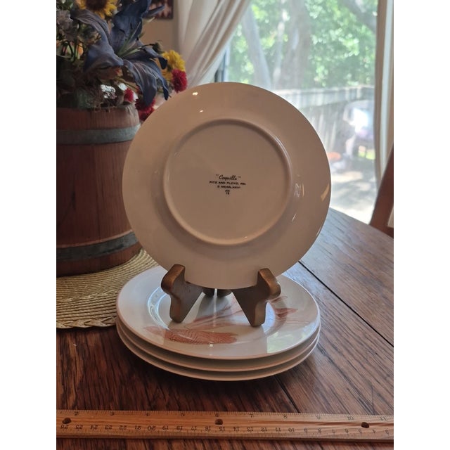 Fitz and Floyd Vintage Fitz and Floyd 7.25" Salad/Dessert Coquille 1972 Plates-Set of 4 For Sale - Image 4 of 5