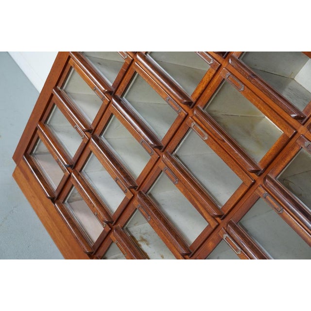 Vintage Dutch Hardwood Haberdashery Shop Cabinet, 1930s For Sale - Image 14 of 18