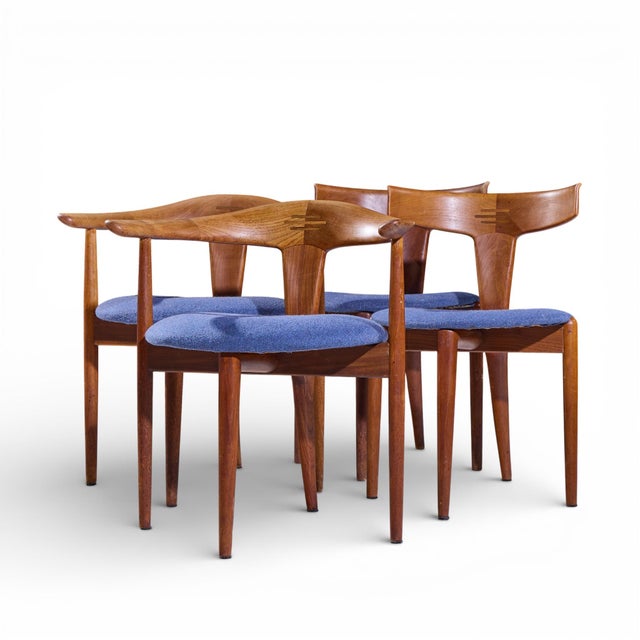 Mid-Century Modern Erik Andersen and Palle Pedersen for Randers Møbelfabrik Mid Century Danish Teak Dining Chairs - Set of 4 For Sale - Image 3 of 17