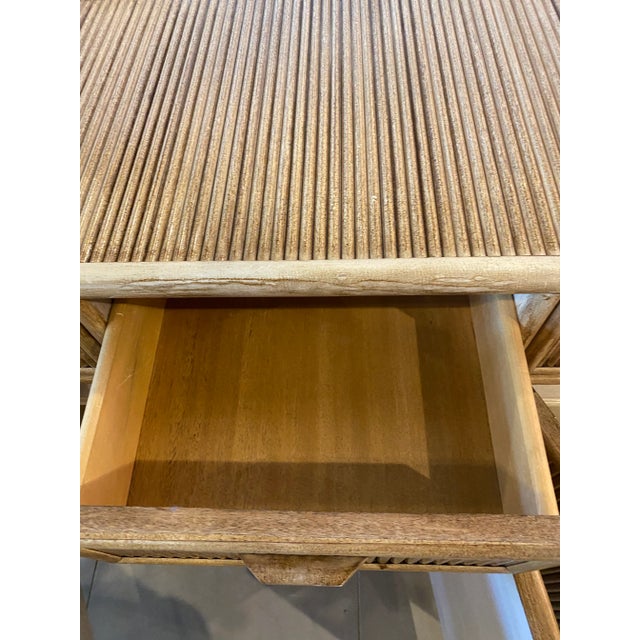 Vintage Palm Beach Bamboo Pencil Reed Credenza Cabinet Buffet Drawers Dresser For Sale - Image 10 of 12