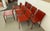 Italian Oxblood Leather Dining Side Chairs, Set of Eight For Sale - Image 9 of 12