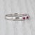 2010s 0.40ctw Diamond Ruby Wedding Band 14k White Gold Size 6.5 Stackable Wedding Band For Sale - Image 5 of 7