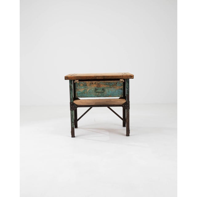 Early 20th Century French Metal & Wooden Work Table For Sale - Image 17 of 18