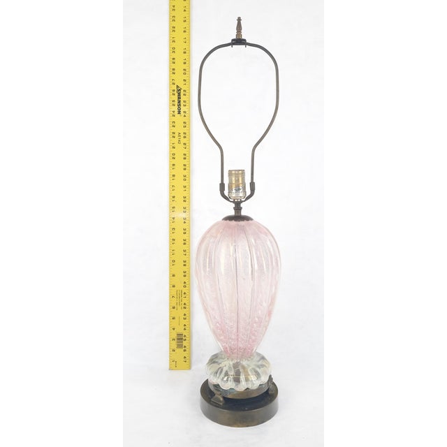 Pink Murano Glass Vase Shape Table Lamp For Sale - Image 6 of 6