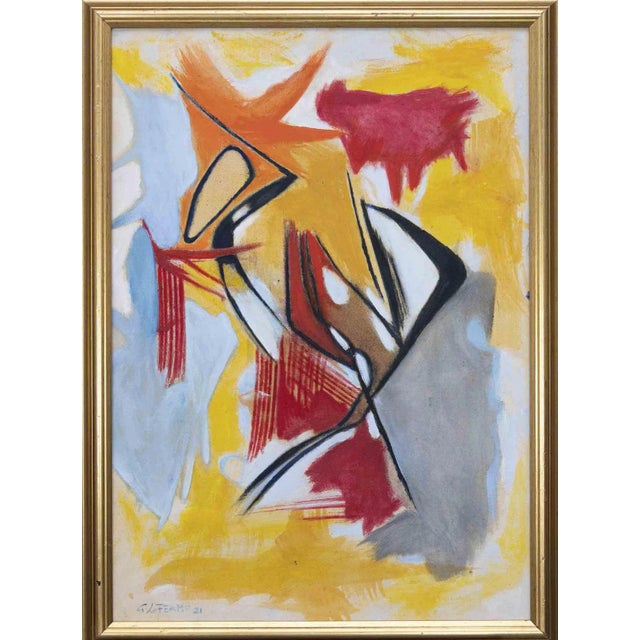 Giorgio Lo Fermo, Abstract Composition, Original Oil on Canvas, 2021 For Sale