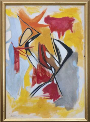 Giorgio Lo Fermo, Abstract Composition, Original Oil on Canvas, 2021