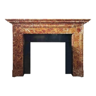 Antique Marble Mantel Federal Style Breccia Pernice For Sale