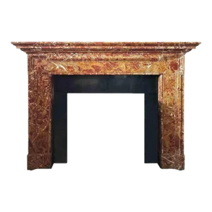 Antique Marble Mantel Federal Style Breccia Pernice