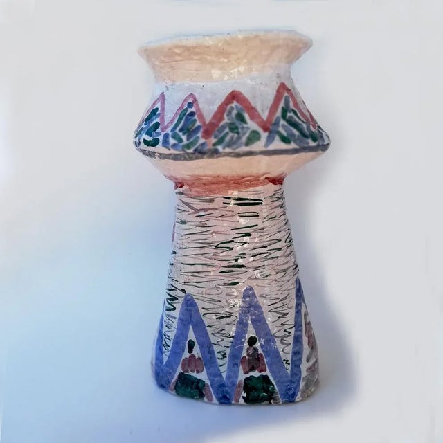 Red Mid-Century Italian Terracotta Vase by Nereo Boaretto For Sale - Image 8 of 9