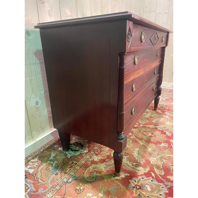 Empire Style Chest of Drawers in Mahogany For Sale - Image 5 of 8