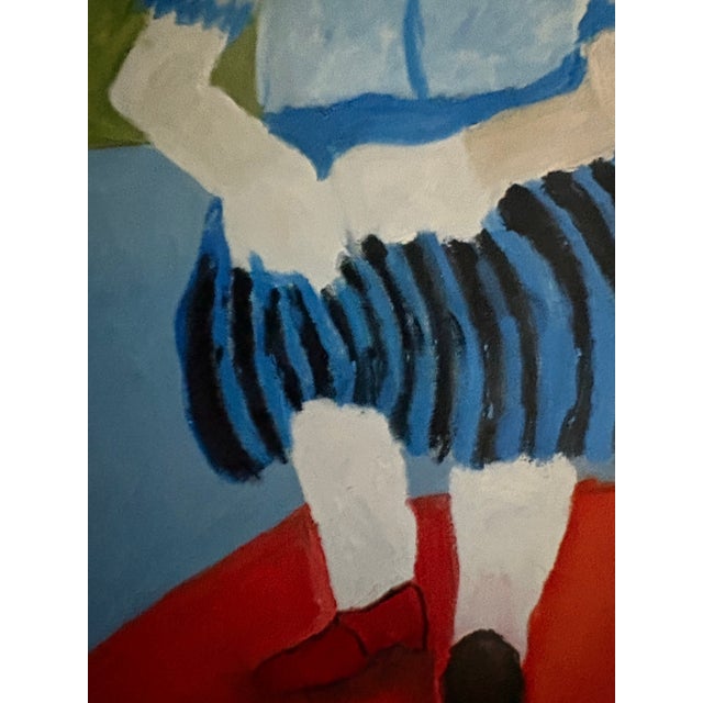 Large Vintage Abstract Oil Portrait Painting by JoAnne Fleming, 40” X 30” For Sale In Palm Springs - Image 6 of 9