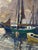 Hans Gleissner, Harbor Landscape with Sailing Ships, 1920s, Oil Painting on Canvas, Framed For Sale - Image 4 of 11