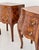 1950s Pair of Italian Bombe Commodini W Geometric Marquetry and Brass Hardware, 1950s For Sale - Image 5 of 16