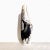 Stil ''Keramos'', Camillo Ghigo, White ceramic vase, ''Cavalli'', black decoration with graffito effect, h cm. 39x12x9,...