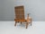 Brown Set of Chair with Ottoman in Beech and Rattan from Úľuv, 1960s For Sale - Image 8 of 18