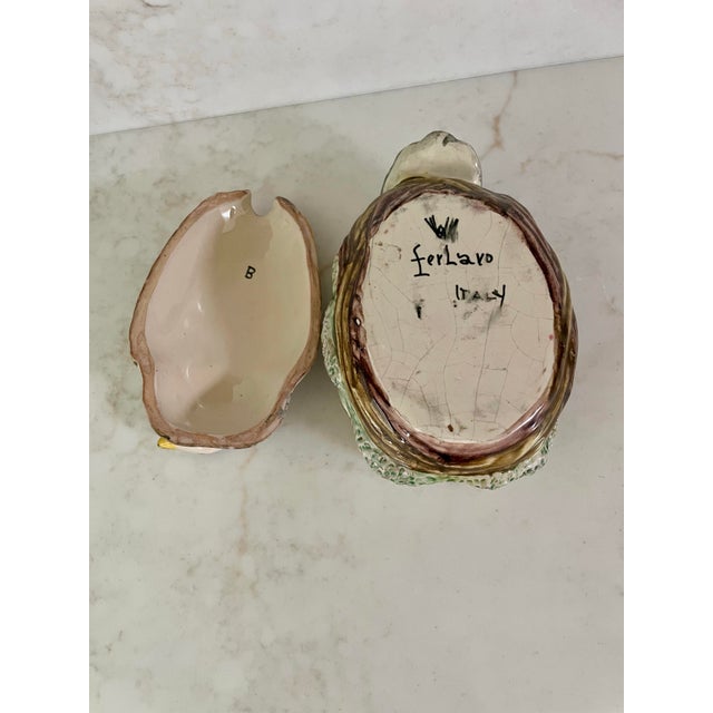 Vintage Italian Ceramic Quail Sauce Tureen For Sale - Image 9 of 9