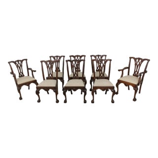 Set of 8 Craftique Chippendale Mahogany Dining Room Chairs For Sale
