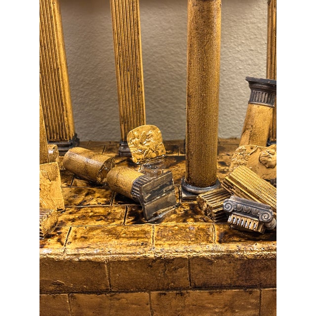 Grand Tour Architectural Capriccio of Classical Ruins Executed in the Italian Neoclassical Manner For Sale - Image 14 of 17