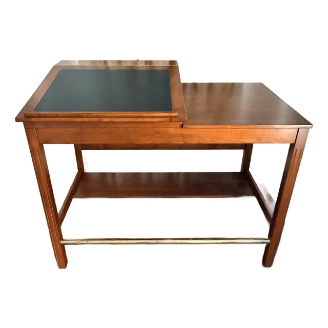 Hand-Crafted Standing Drafting Desk With Pull Out Sides For Sale