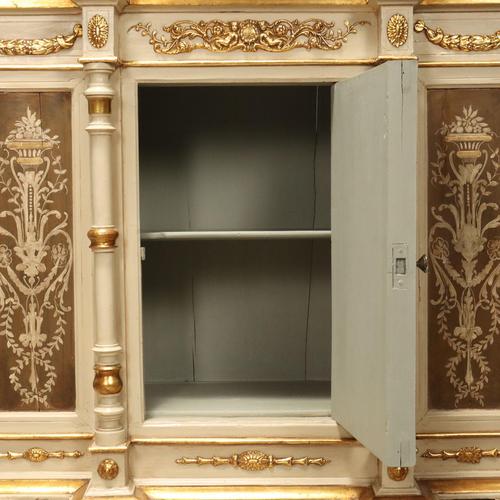 Antique Cupboards in Lacquered Carved Fir, Italy, 19th Century, Set of 2 For Sale - Image 6 of 15