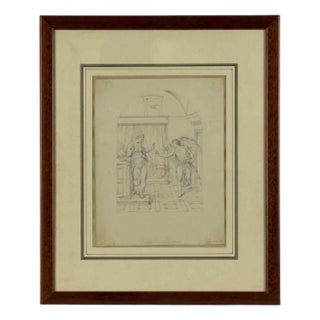 Giovanni Fontana, L'Annunziata in S. M., Original Drawing, 16th Century For Sale