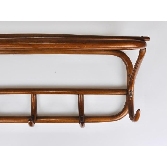 Art Nouveau Secessionist Bentwood Wall Coat Rack from Thonet, Austria, 1900s For Sale - Image 9 of 18
