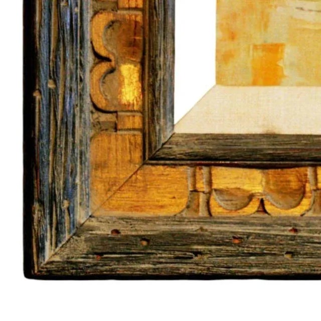 Mid-Century Modern Oil on Canvas Cityscape by M. Dick For Sale - Image 4 of 5