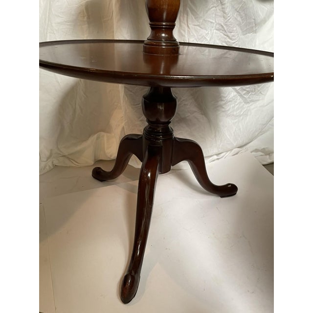 Victorian Antique Two‑Tier Mahogany Gueridon Table, Late 19th Century For Sale - Image 3 of 11