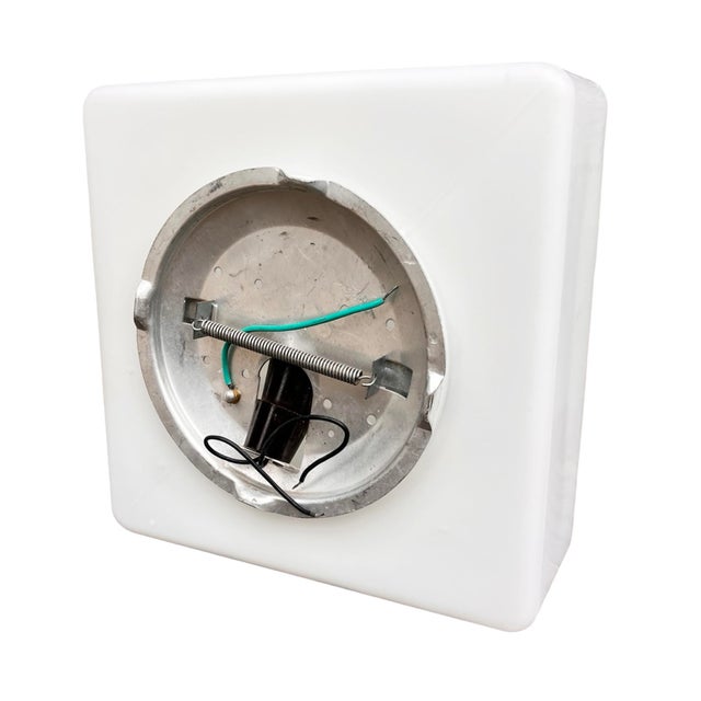 White Ceiling Lamp Czechoslovakia Kamenický Šenov 1960s Mid-Century Modern For Sale - Image 6 of 15