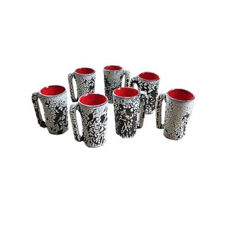 Cups from Vallauris, 1950s, Set of 7 For Sale