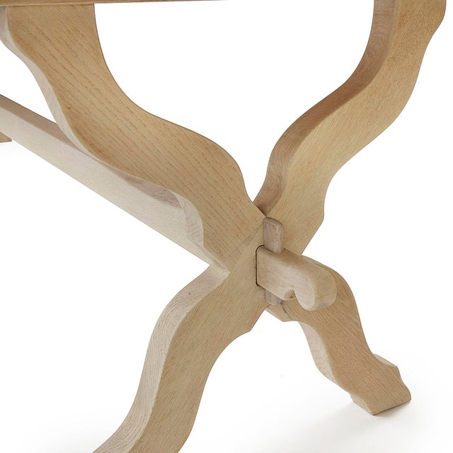 Early 20th Century Bleached Oak Dining Table For Sale - Image 4 of 7